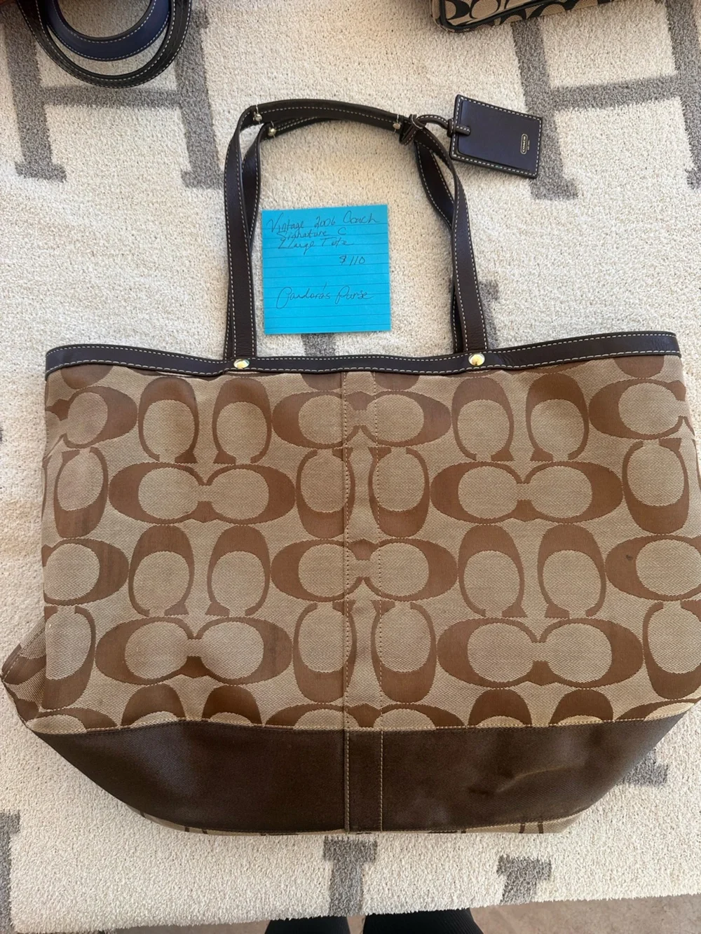Coach Signature Canvas Tote in Brown and Tan 2006